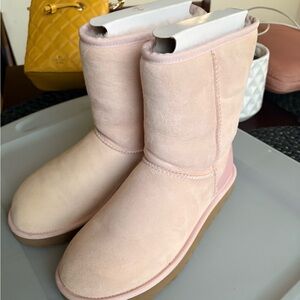 UGG Light Pink Suede Winter Boots